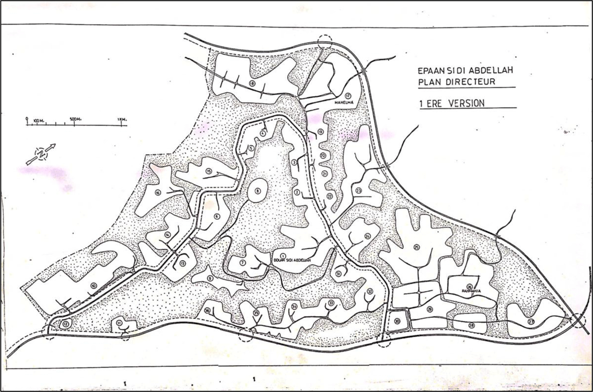 EPE-ANSA- New town of Sidi Abdellah. First version of the urban master plan