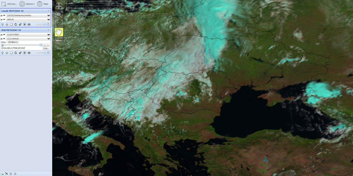 MeteoSat products visualization at NMA RO [11]