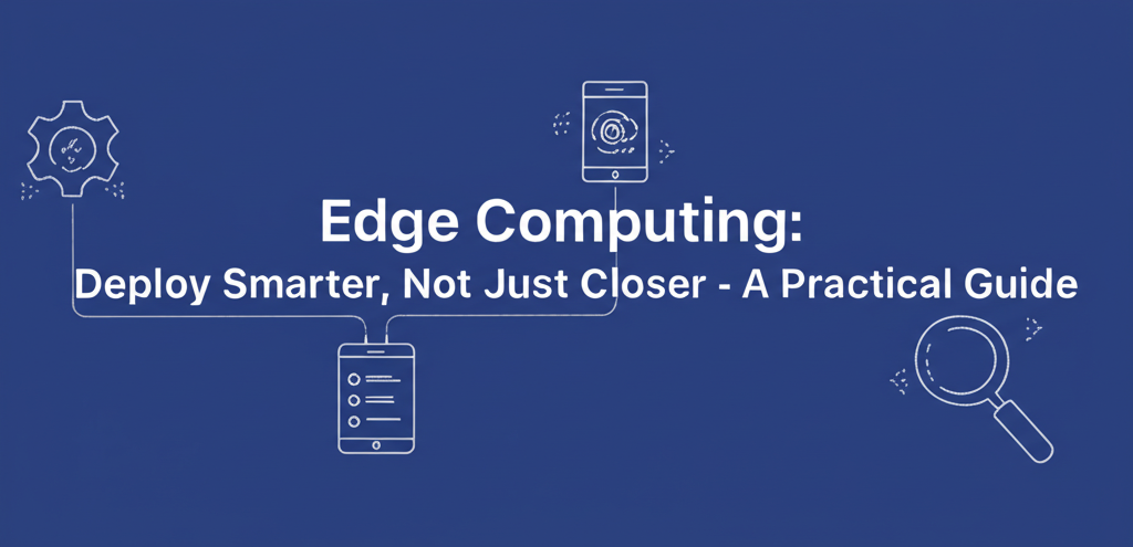 Edge Computing: Deploy Smarter, Not Just Closer - A Practical Guide