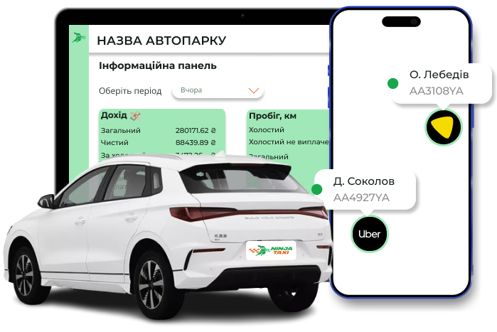 Автопарк для таксі від Ninja Taxi