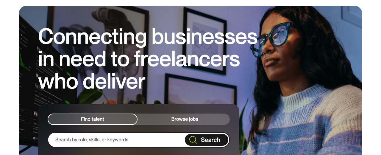 Upwork — where you'll do this