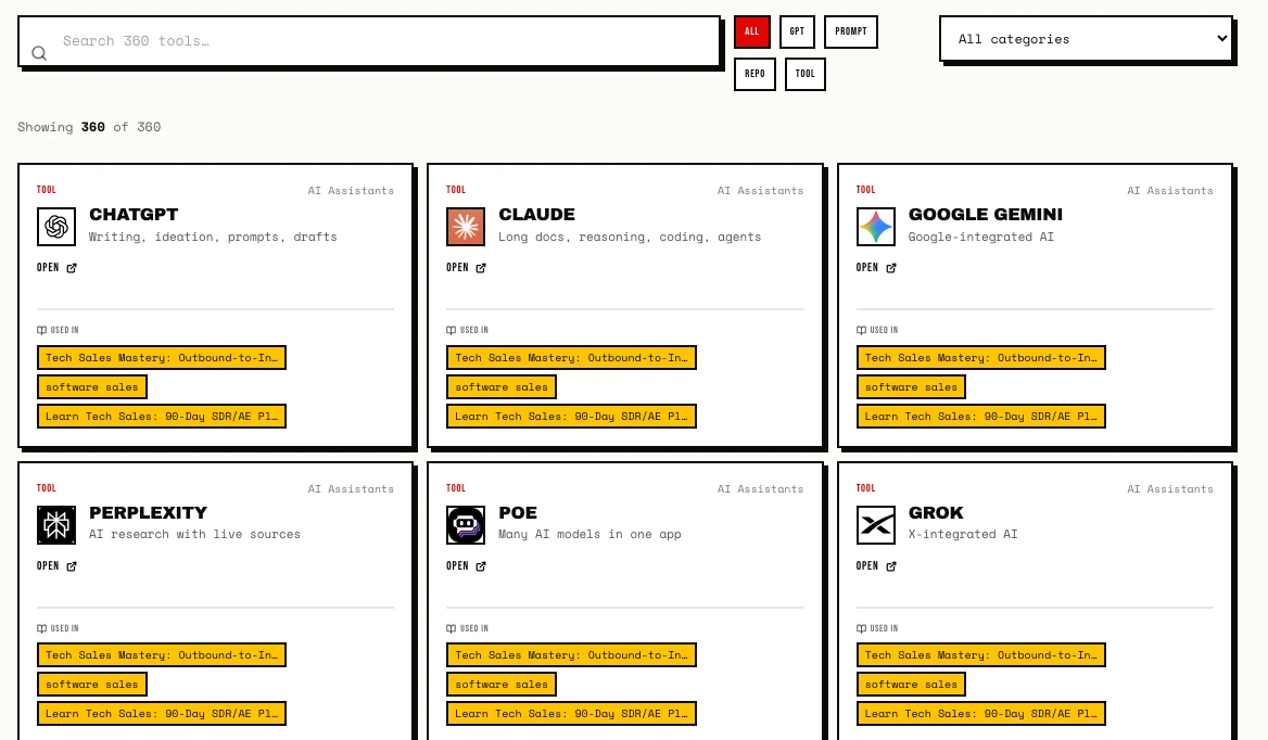 The real Tool Directory: 360 tools, prompts, repos and GPTs