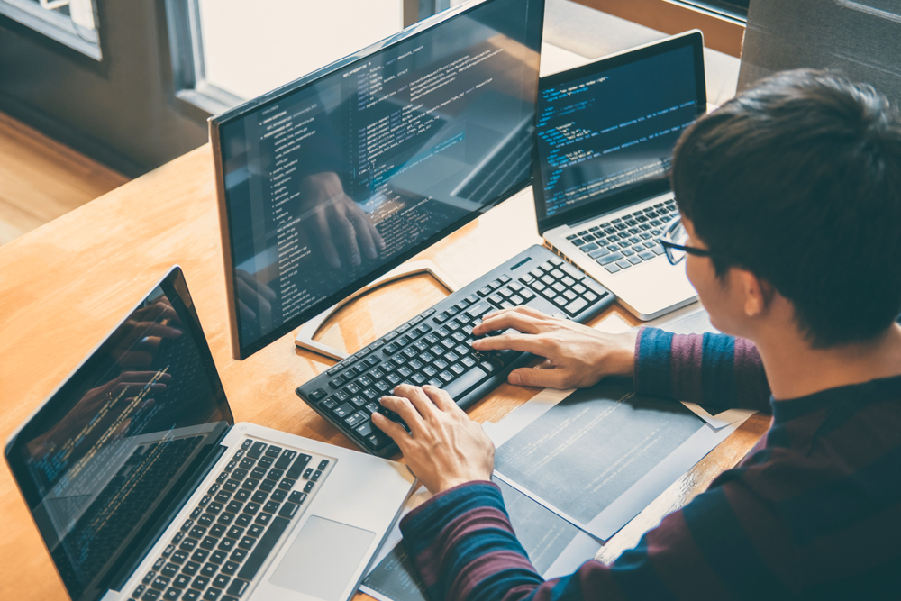 Web developer on the job