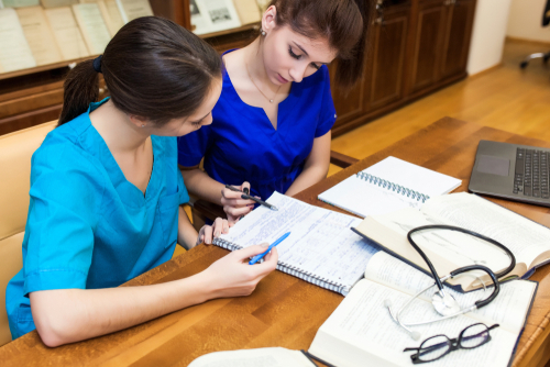 Women in nursing school.