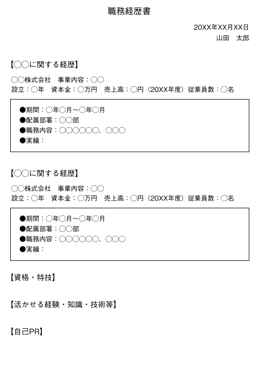 13199_転職 職務経歴書_キャリア形式_2