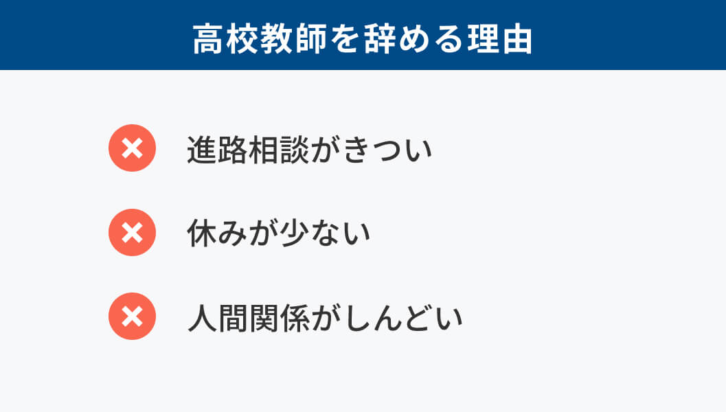高校教師を辞めたい理由