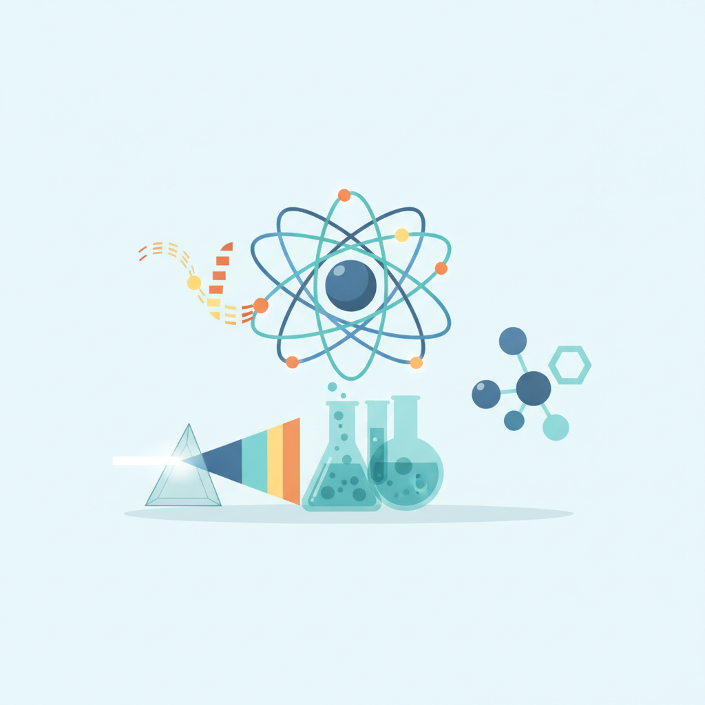 Light, Spectra & the Bohr Model — illustration