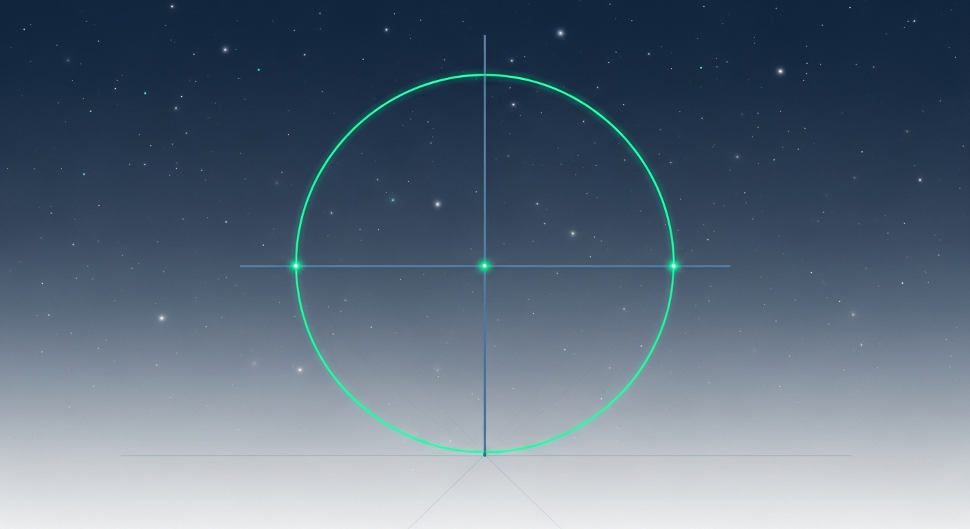Orbit Breach: Solving Line and Circle Systems — illustration