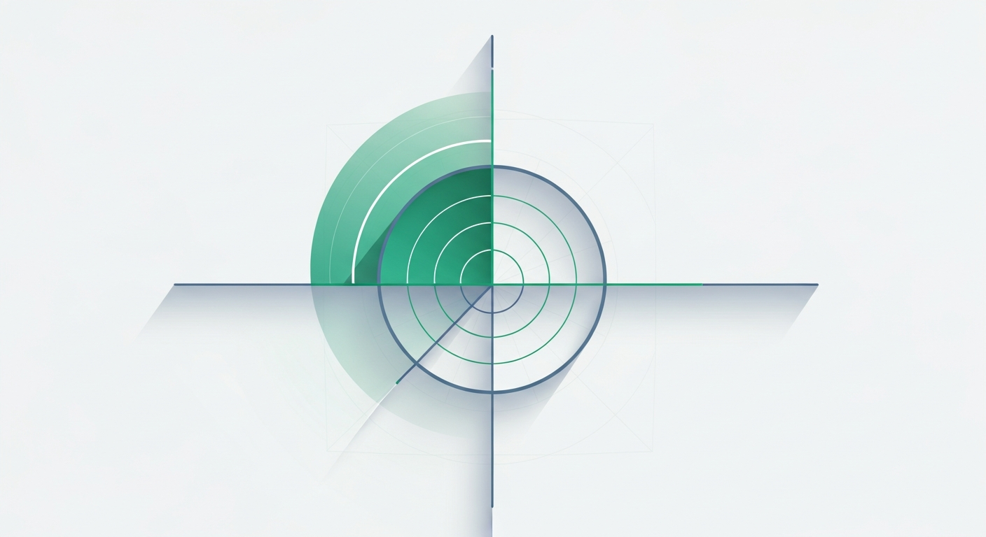 Unit Circle Radar: Sine and Cosine as Projections — illustration