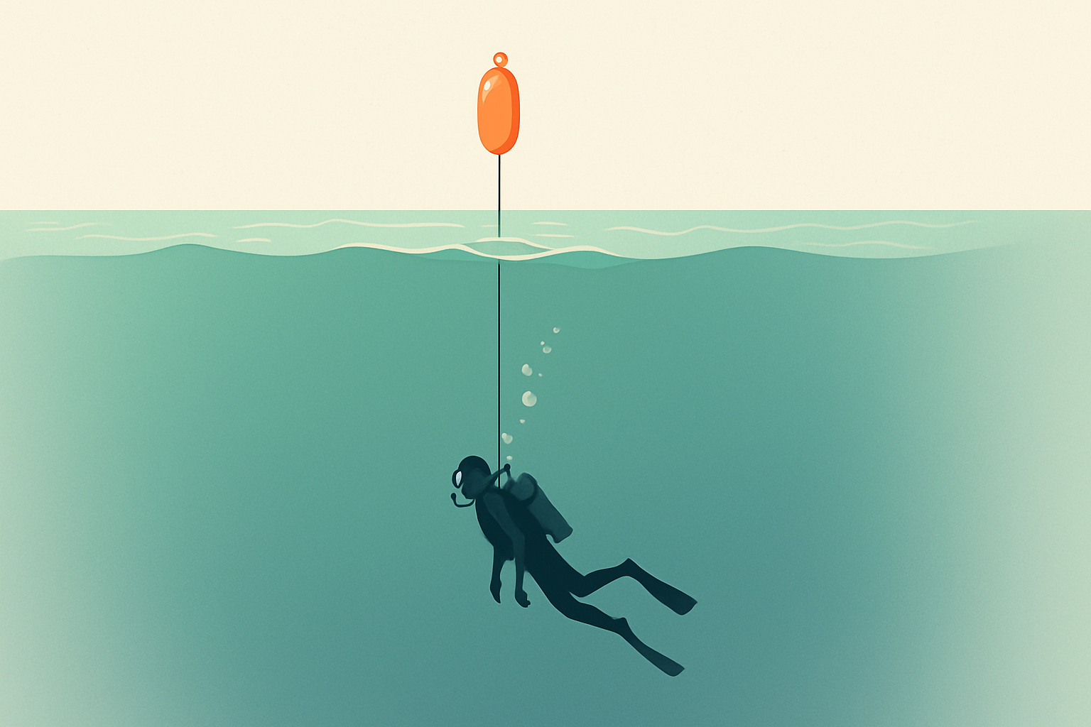 Deep Sea Diver: Integers and the Number Line — illustration