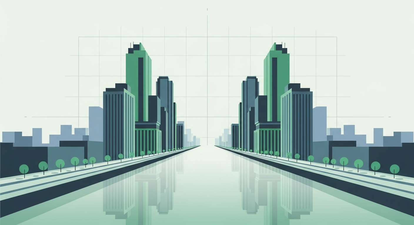 Mirror City: Reflecting Points on the Coordinate Plane — illustration
