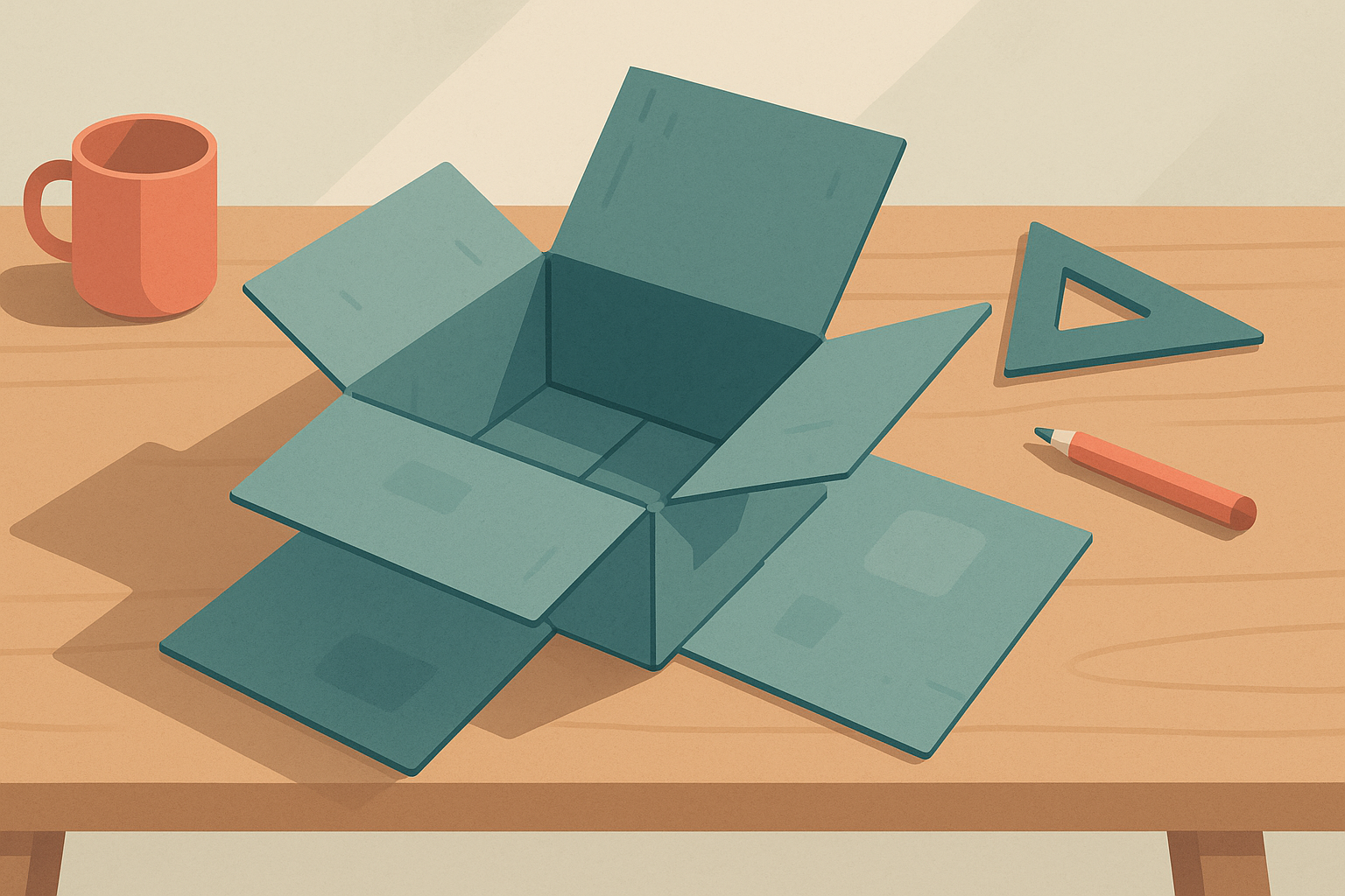 Surface Area: Unfold the Solid, Add Up the Skin — illustration