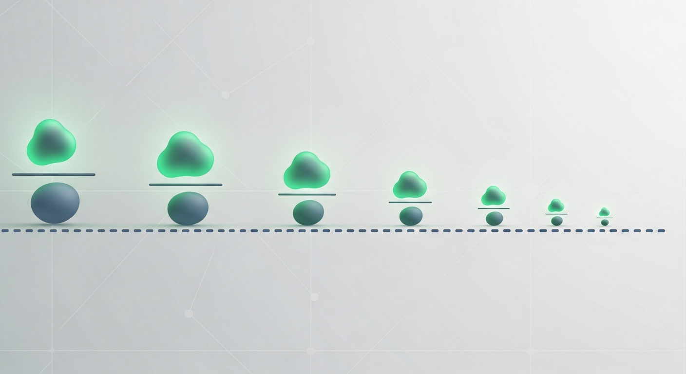 Decay Lab: Half-Lives and Horizontal Asymptotes — illustration