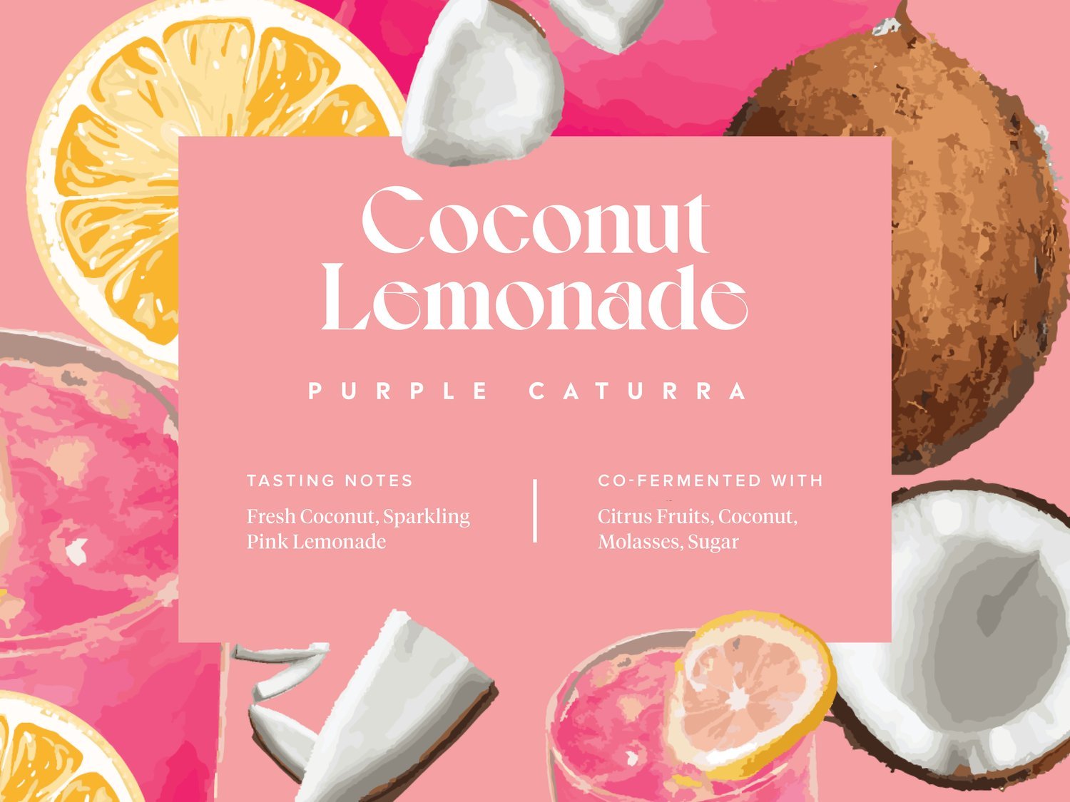 Coffee bag artwork for Coconut Lemonade