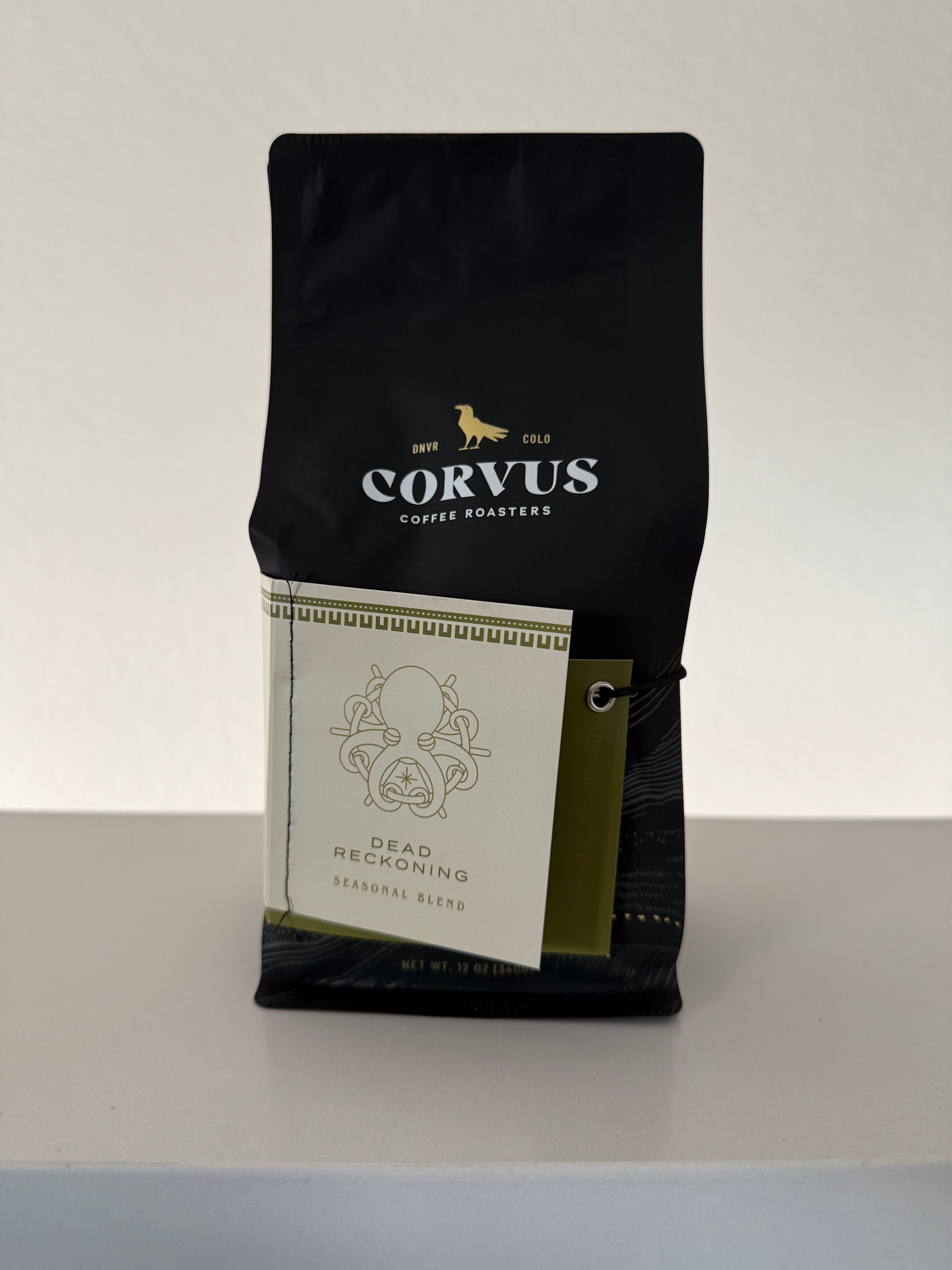 Coffee bag artwork for Dead Reckoning