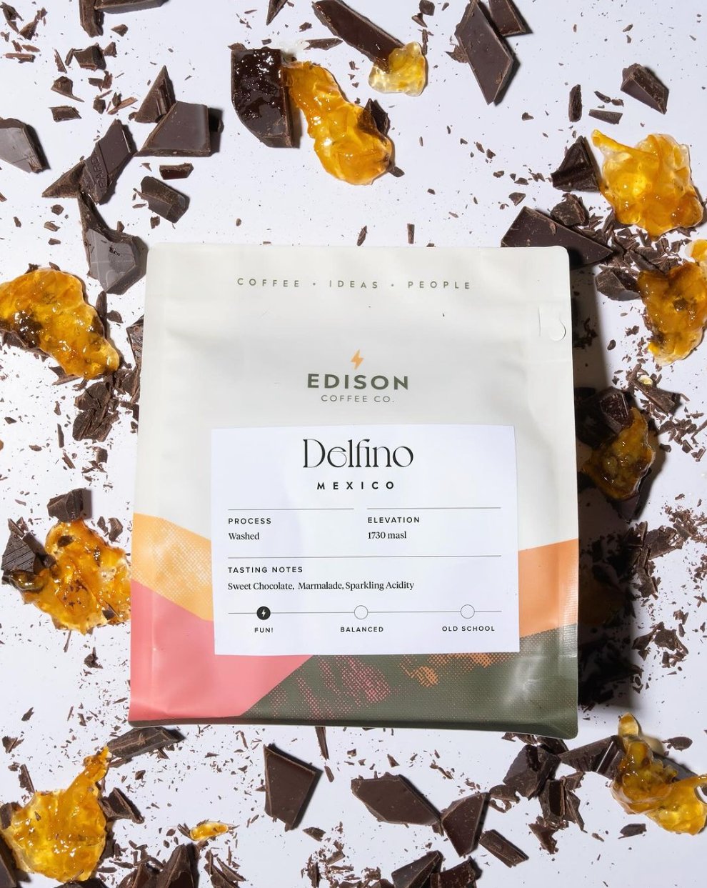 Coffee bag artwork for Delfino