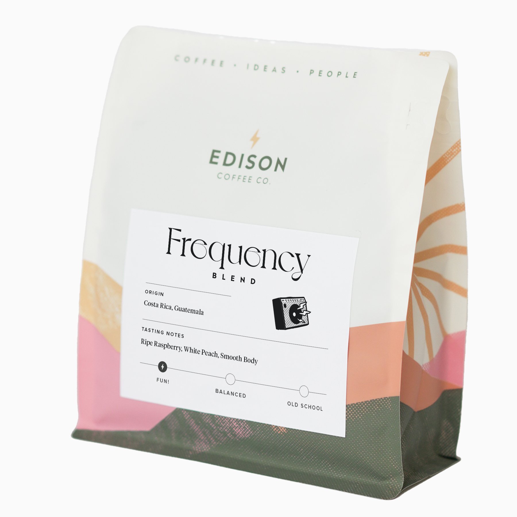 Coffee bag artwork for Frequency