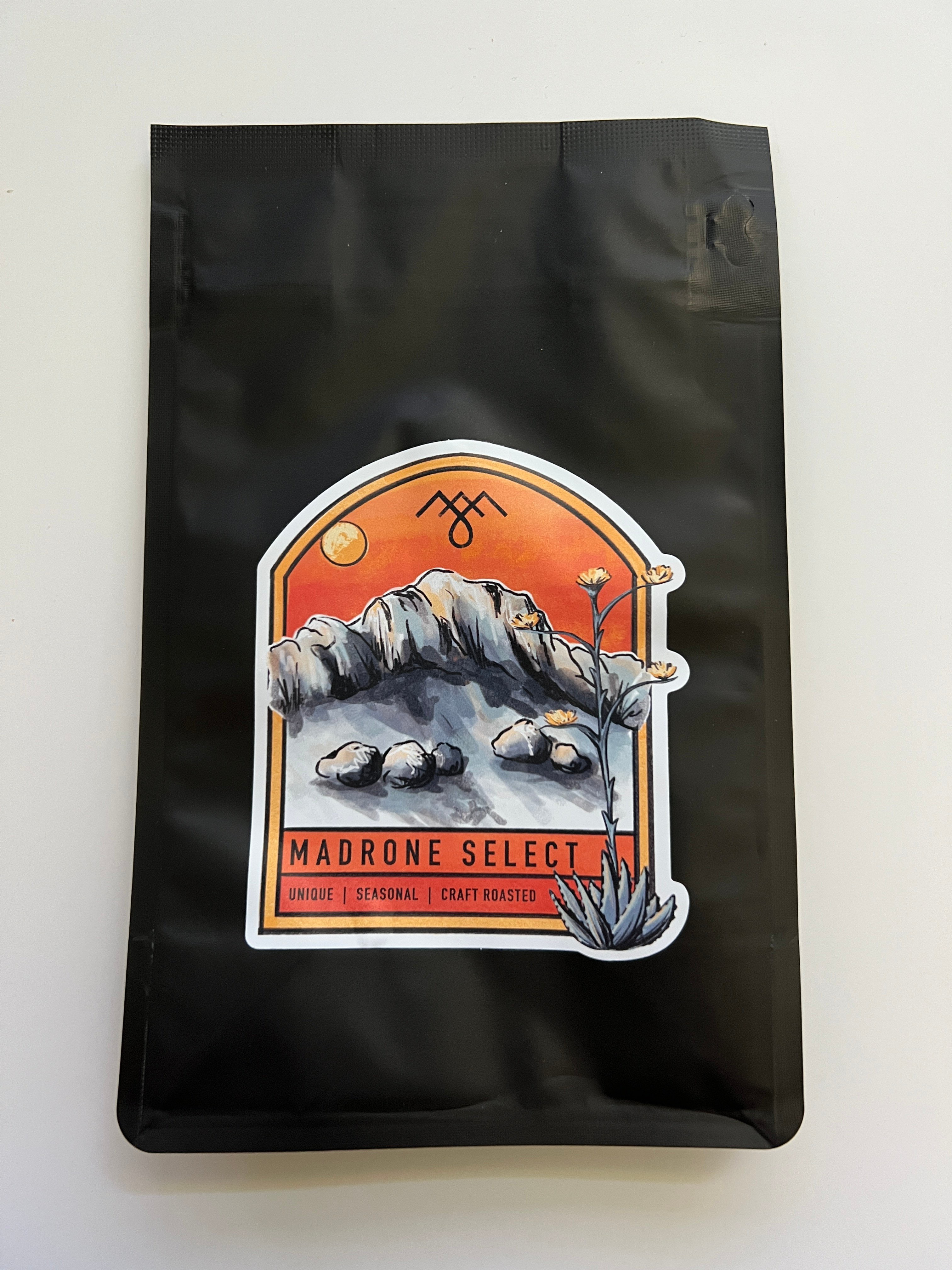 Coffee bag artwork for Madrone Select - Nicaragua