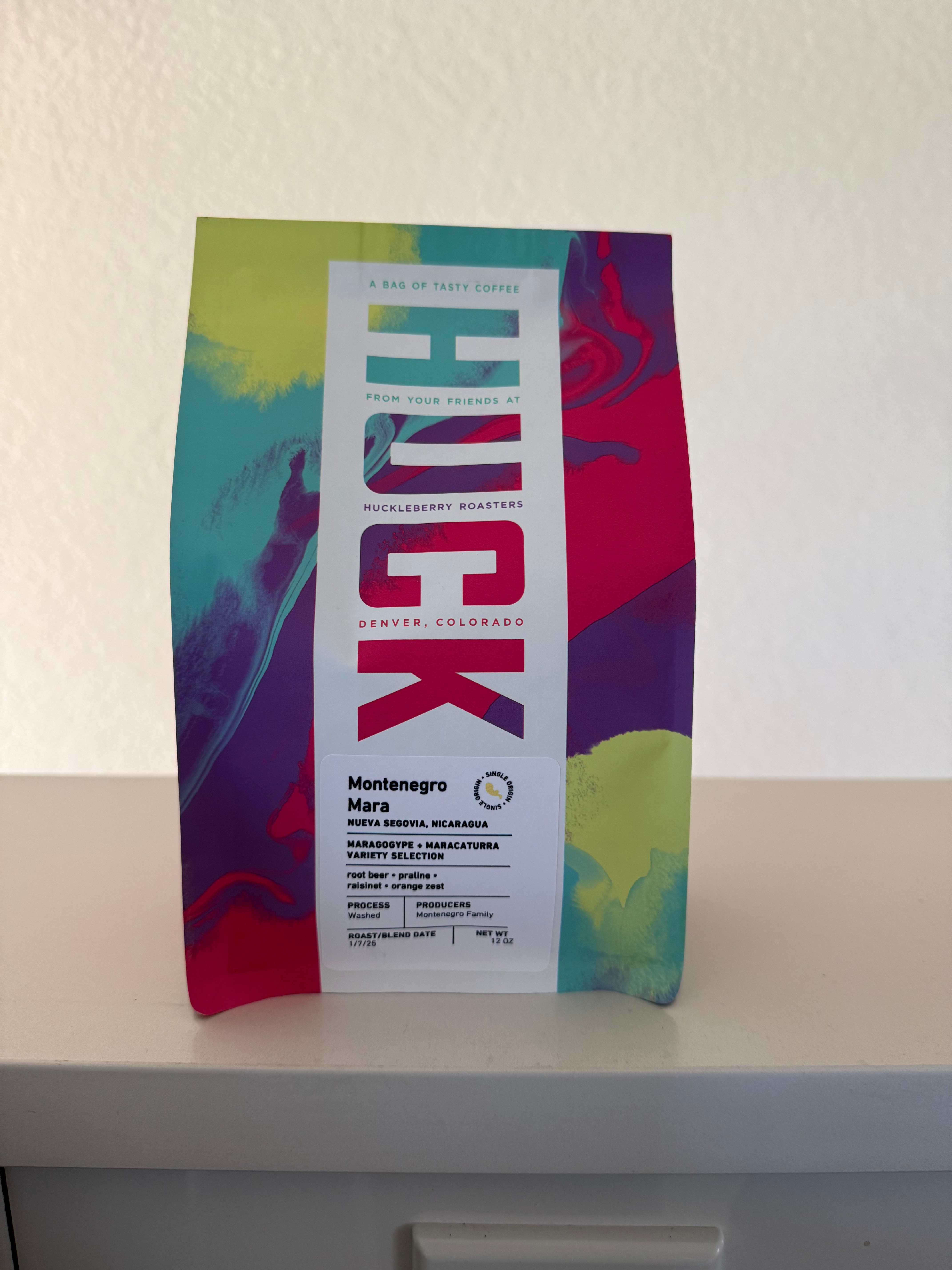 Coffee bag artwork for Montenegro Mara