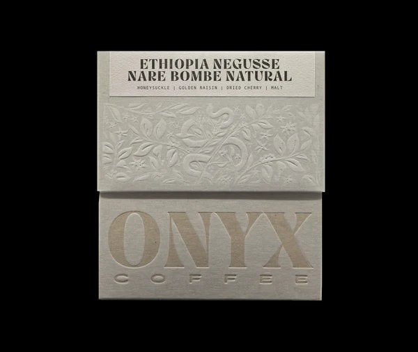 Coffee bag artwork for Ethiopia Negusse Nare Bombe