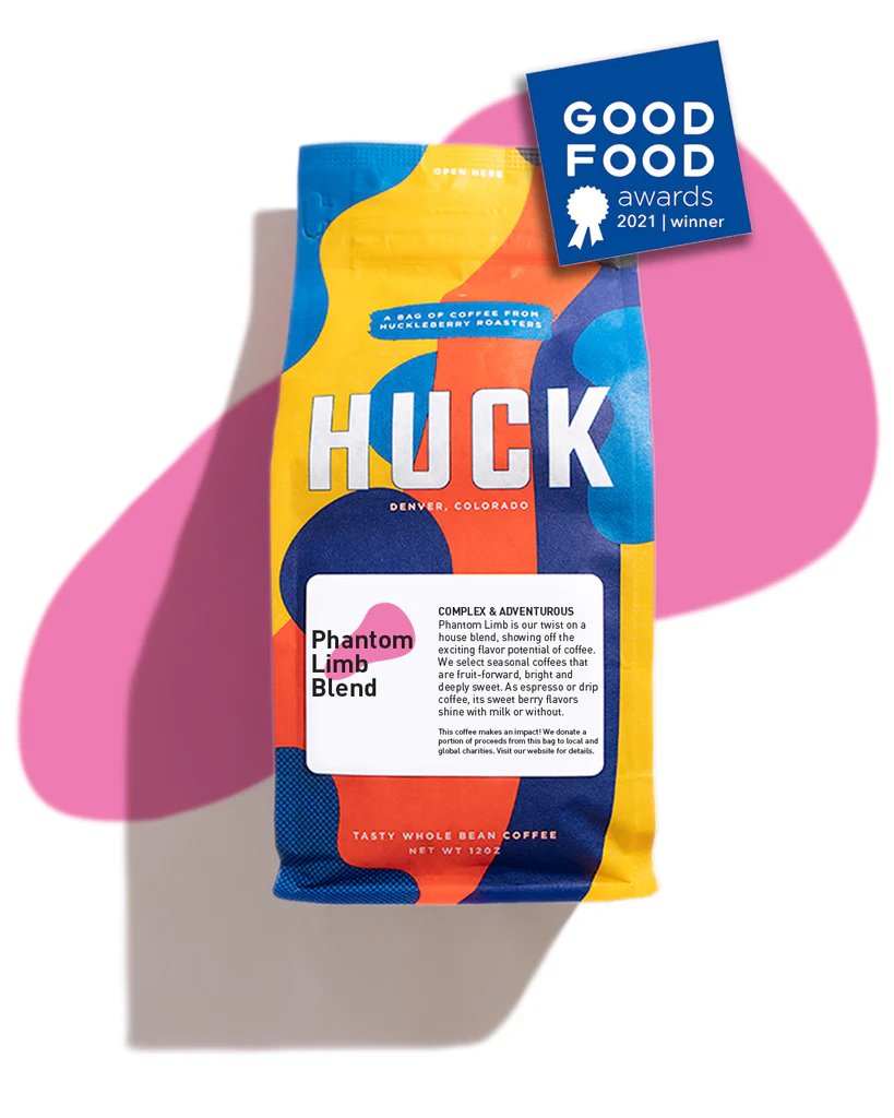 Coffee bag artwork for Phantom Limb Blend