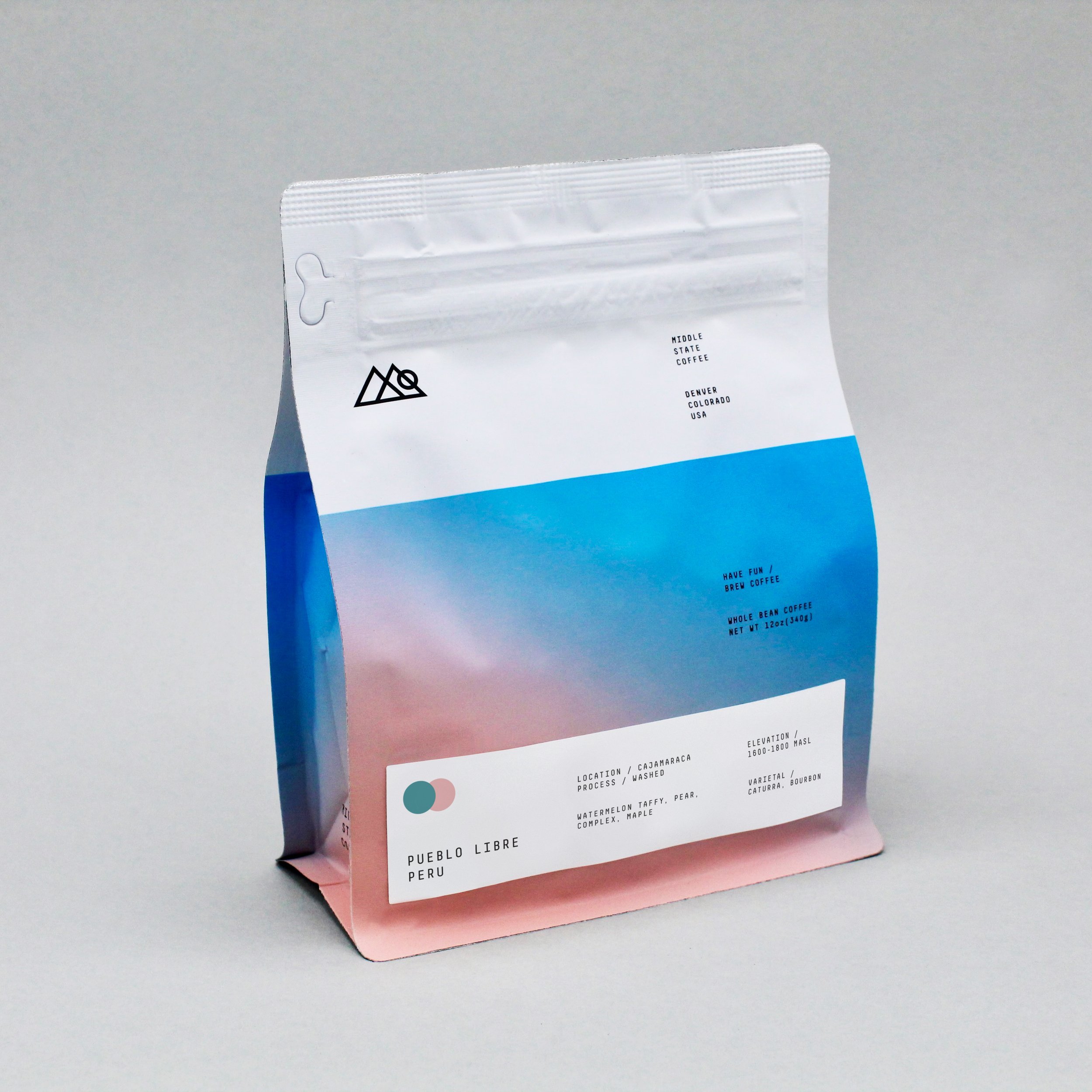 Coffee bag artwork for Pueblo Libre Peru