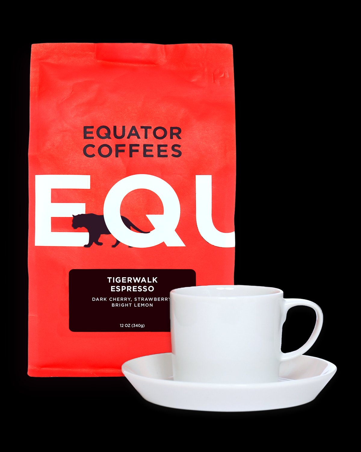 Coffee bag artwork for Tigerwalk Espresso