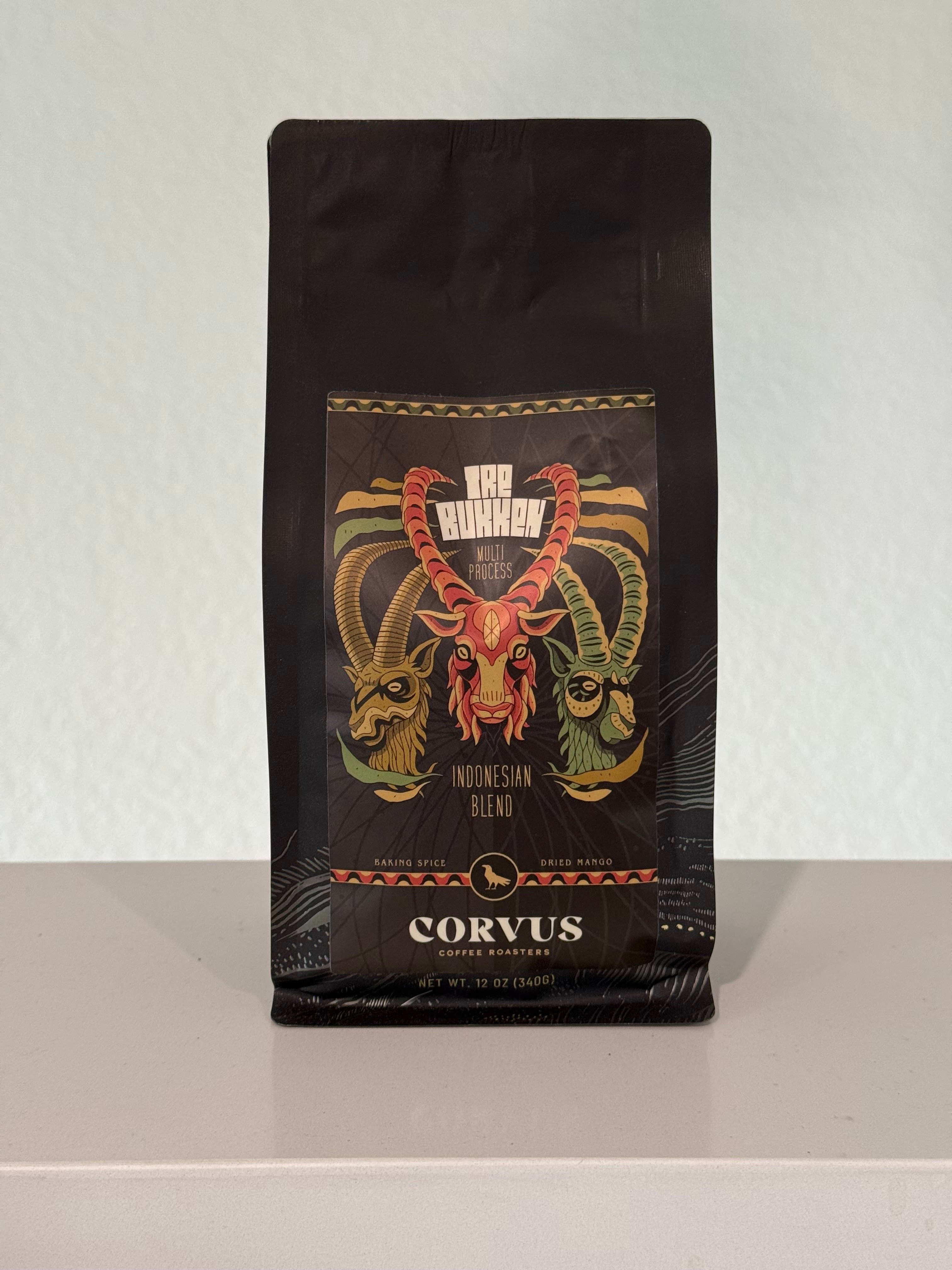 Coffee bag artwork for Tre Bukken