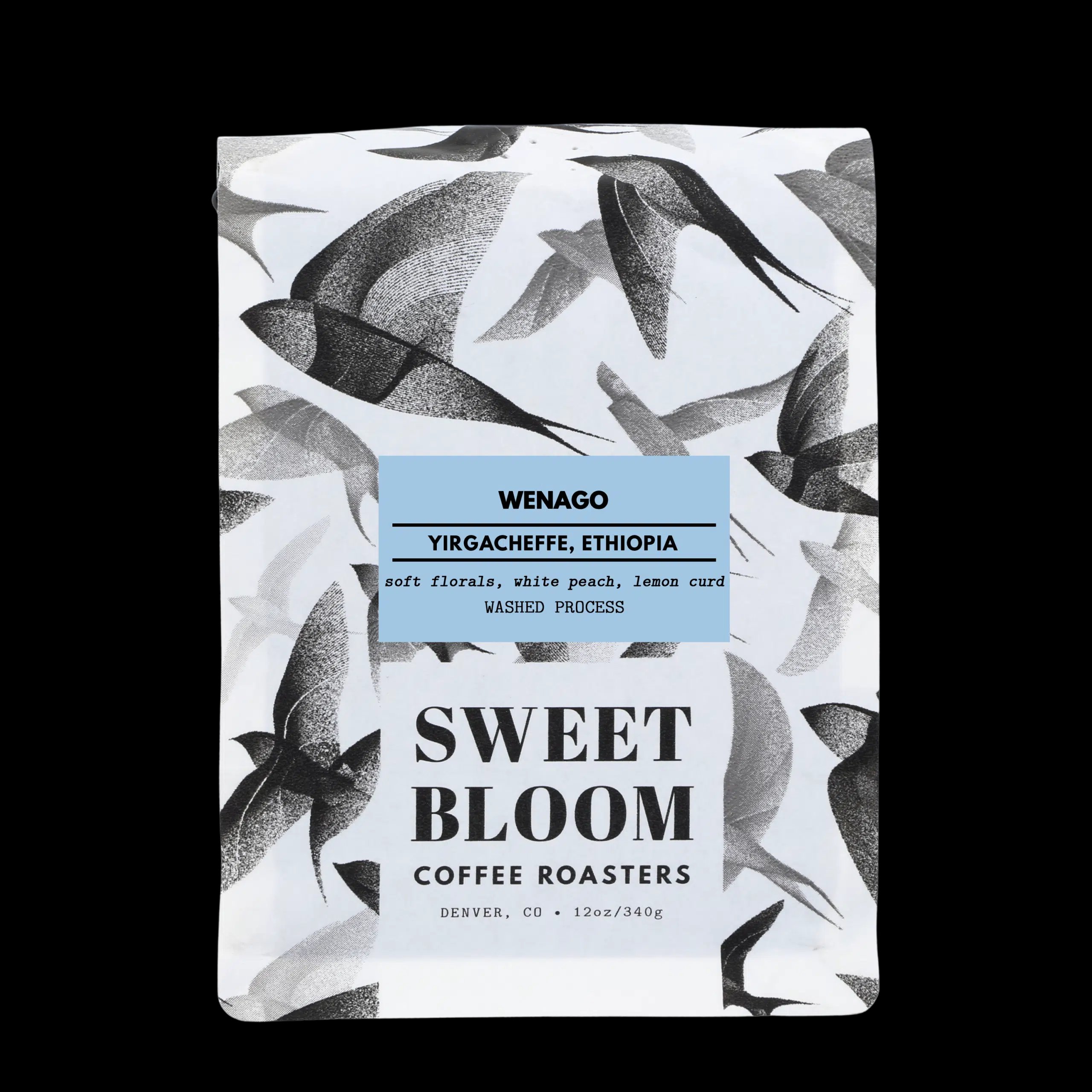 Coffee bag artwork for Wenago Ethiopia Yirgacheffe