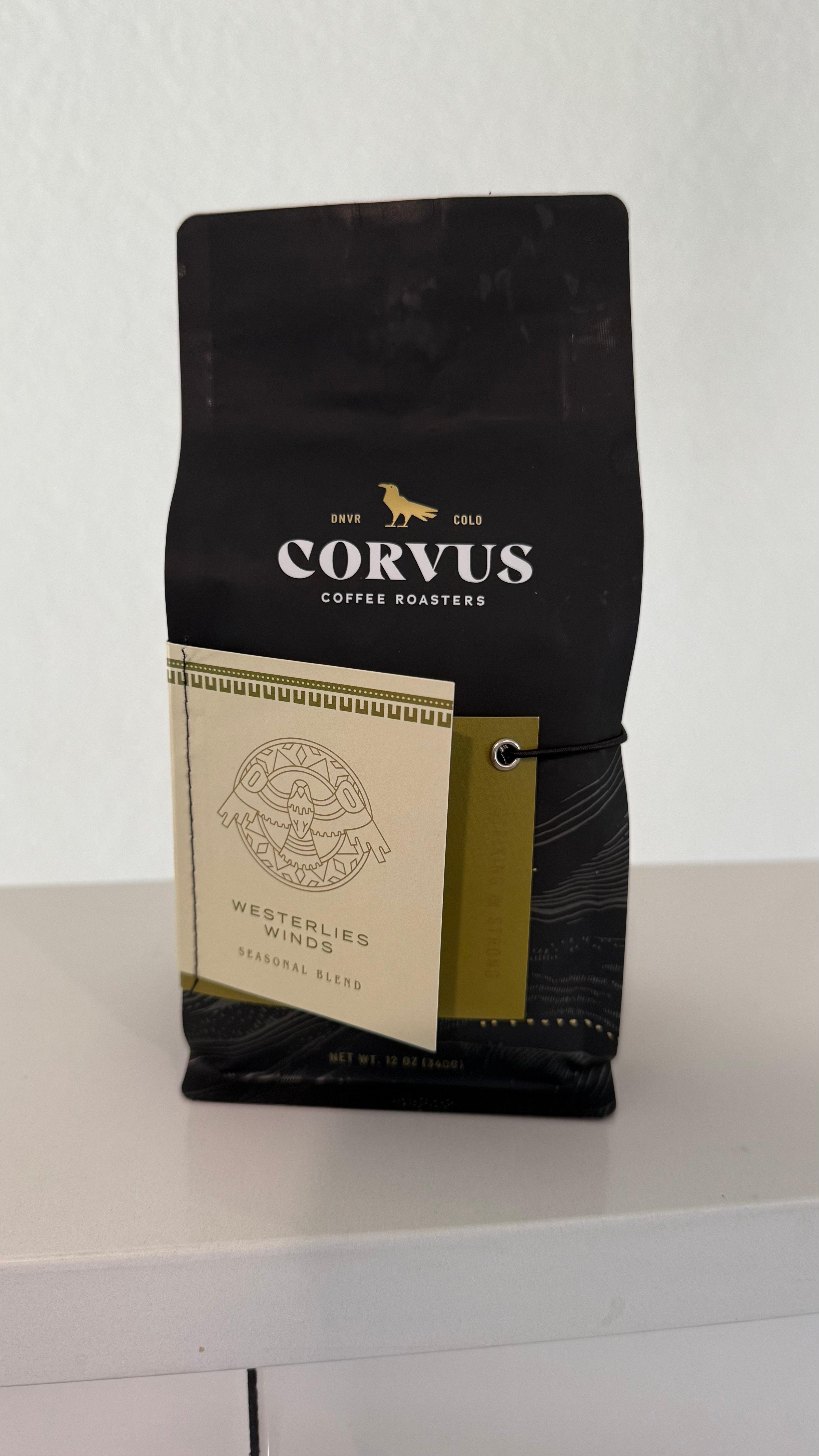 Coffee bag artwork for Westerlies Winds