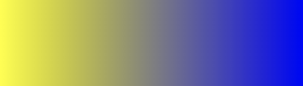 A gradient that goes from yellow to blue, and becomes gray and muddy in the middle