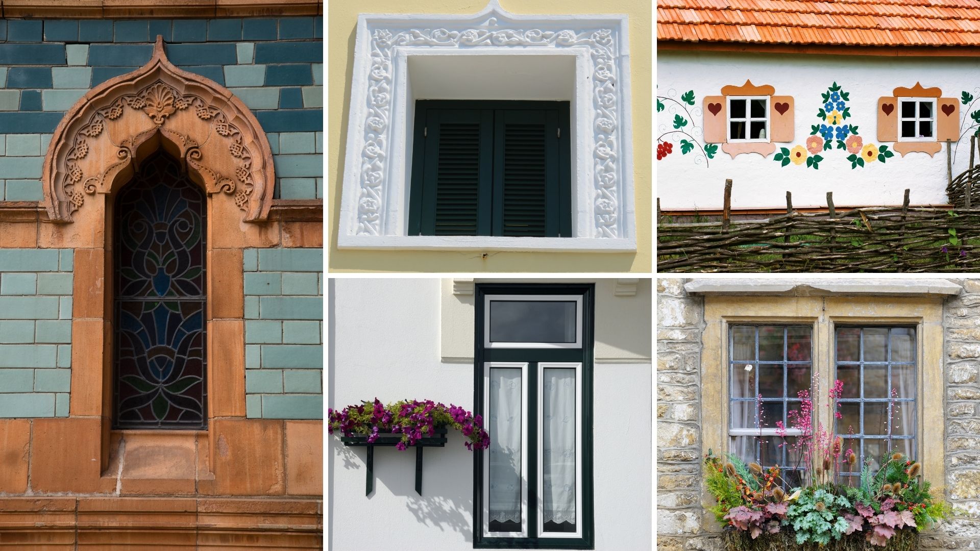 Homlokzati díszléc példák ablakok körül