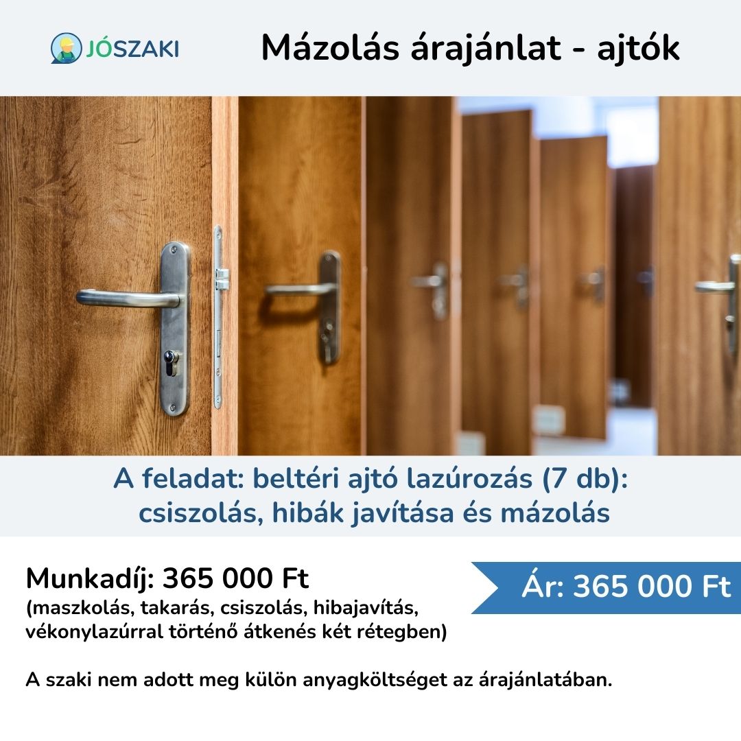 Ajtók és ajtótokok mázolása, ajtólazúrozás