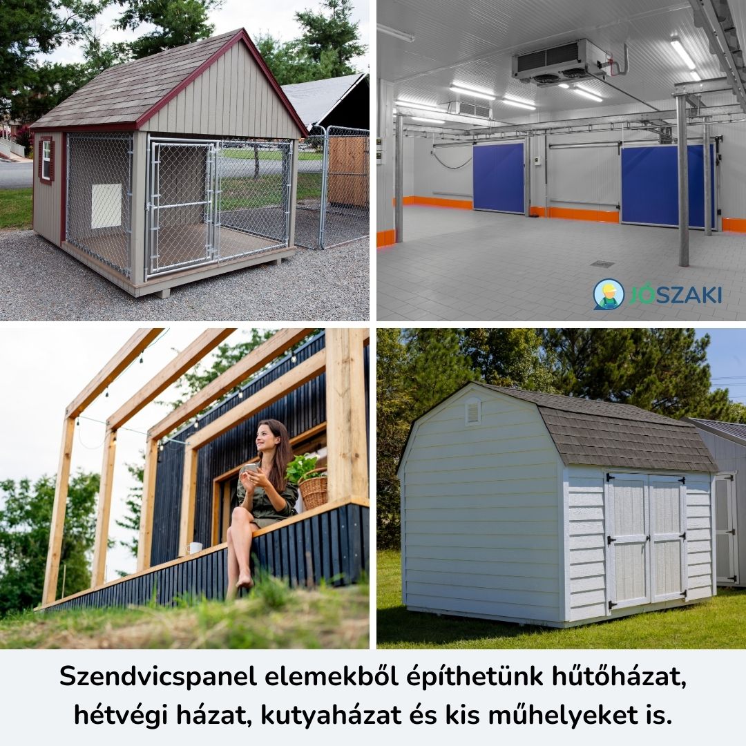 A szendvicspanelből építhető kutyaház, nyári lak, hűtőkamra vagy tároló is
