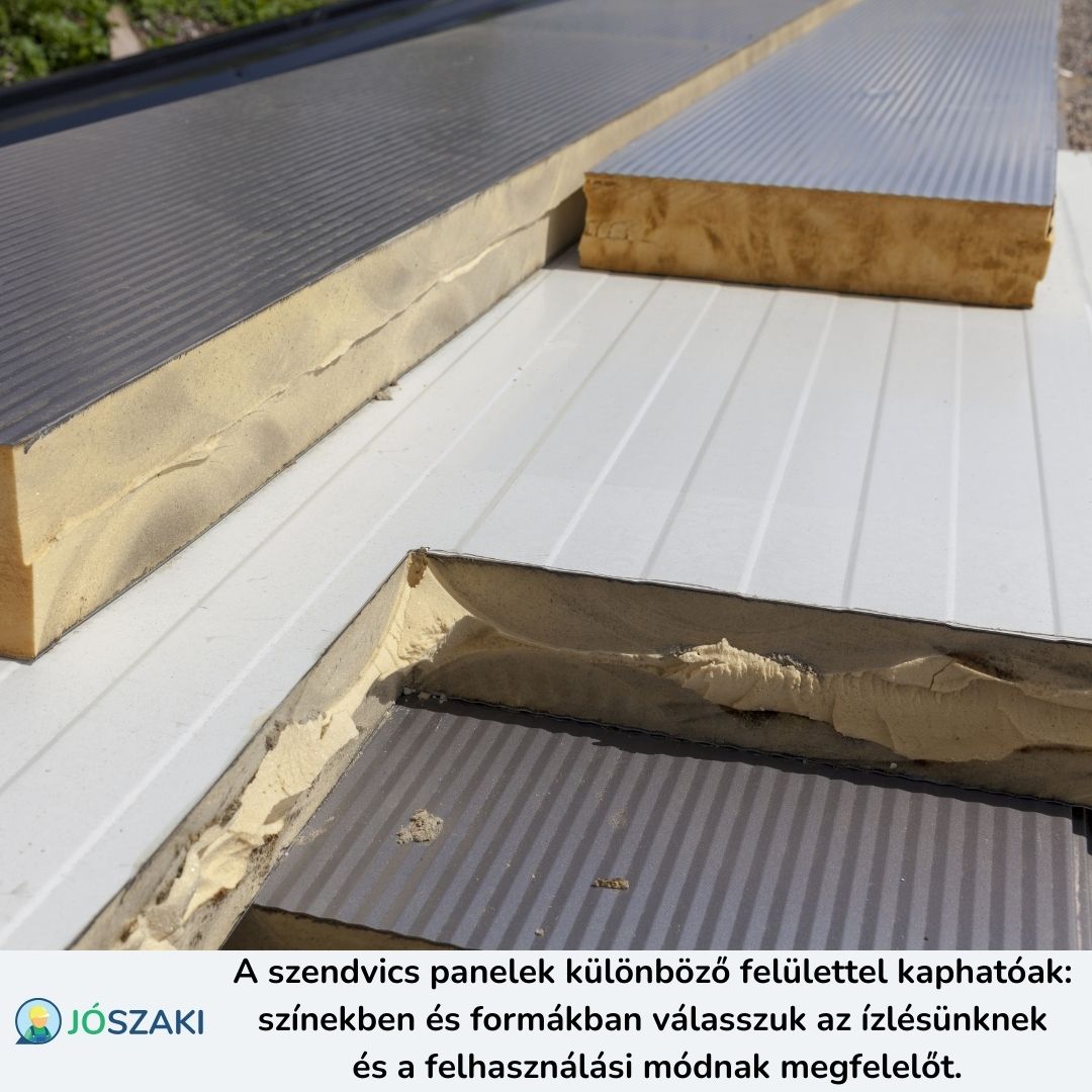 Szendvicspanel típusok és specifikációk