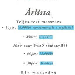 Svédmasszázs és Frekvencia terápia Nagy Attila Orest