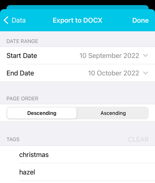 Export to DOCX