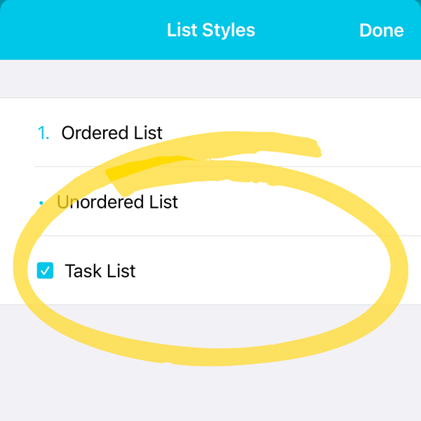 Tasks List