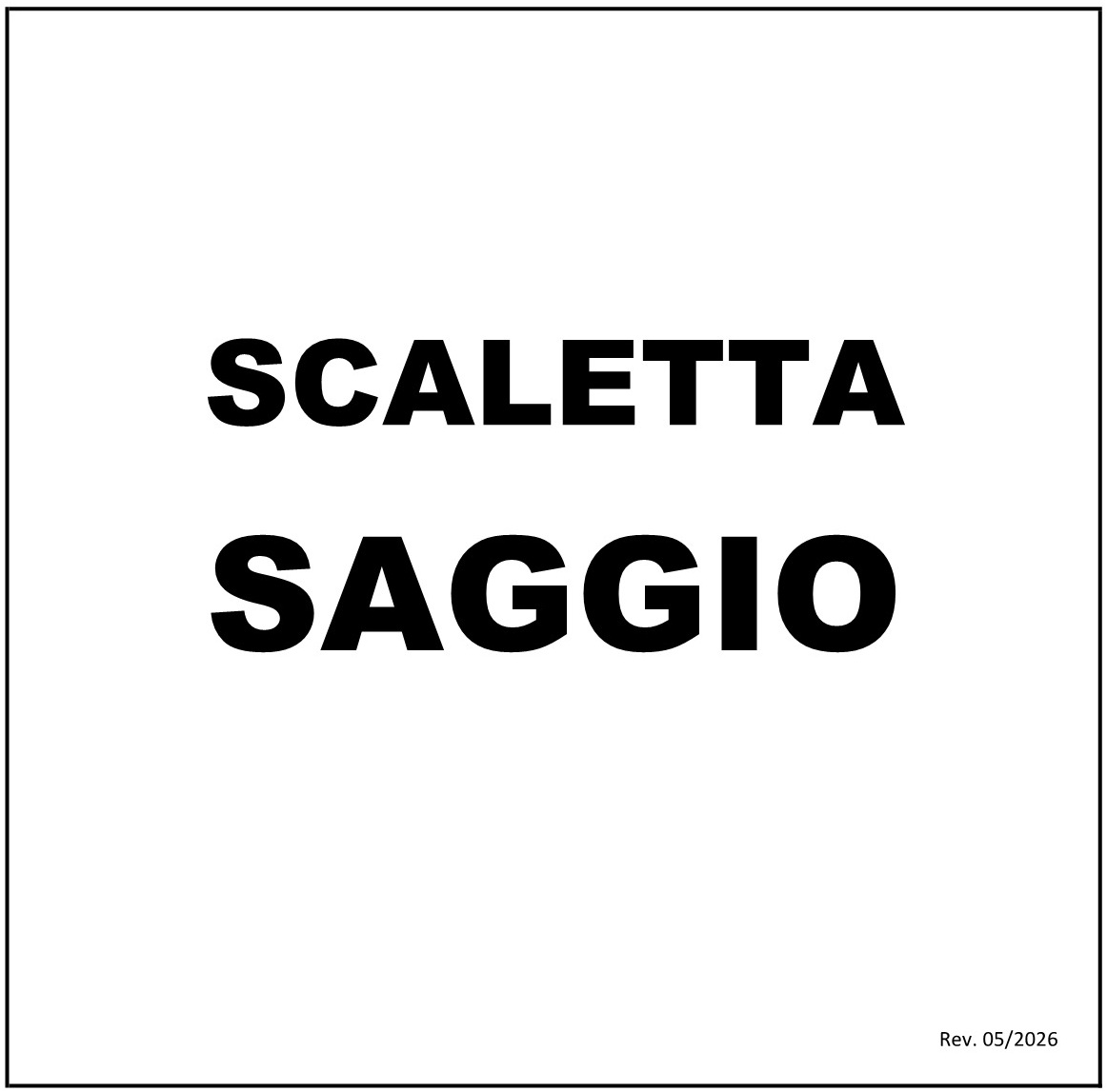 Scaletta Saggio