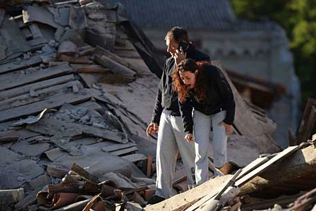 イタリア中部を襲った地震は、600年の歴史を持つ石造りの街並みを一瞬にしてがれきの山に変えた&nbsp; &nbsp; &nbsp;Asterホームページより