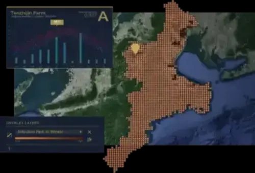 Tenchijin Compass overlays and analyzes multiple data sets, enabling users to find a location that matches specific needs.&nbsp; &nbsp; &nbsp; Source: Tenchijin<br>