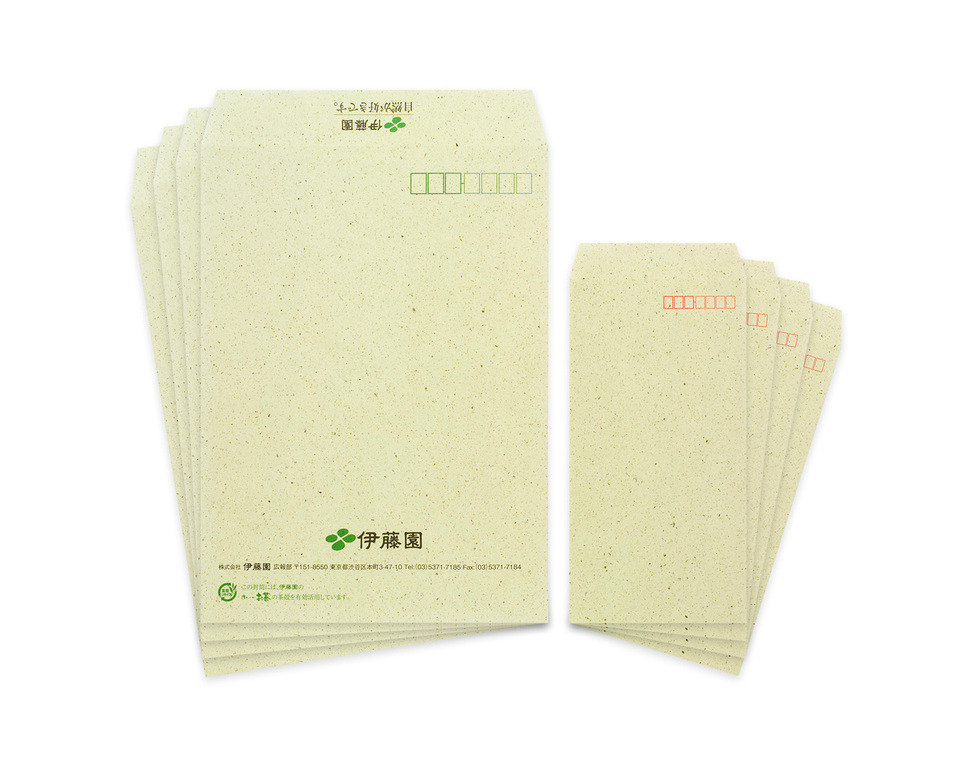 <i>Paper products made from used tea leaves are lighter and less transparent than regular paper and emit a tea aroma.&nbsp; &nbsp; &nbsp;Source: Ito En</i>