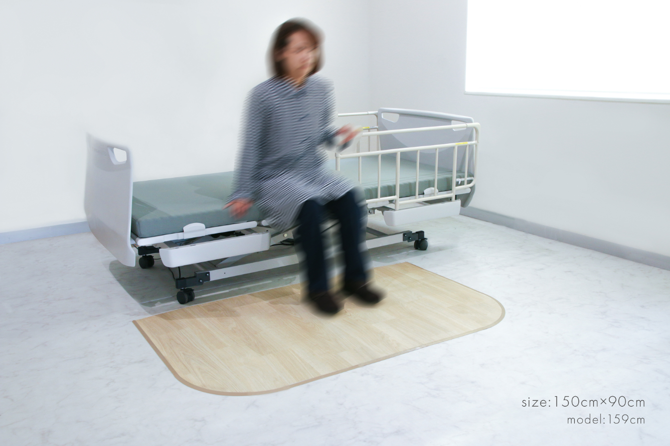 The flooring material is often used by beds and is light enough to easily move around.&nbsp; &nbsp; &nbsp;Source: Majic Shields