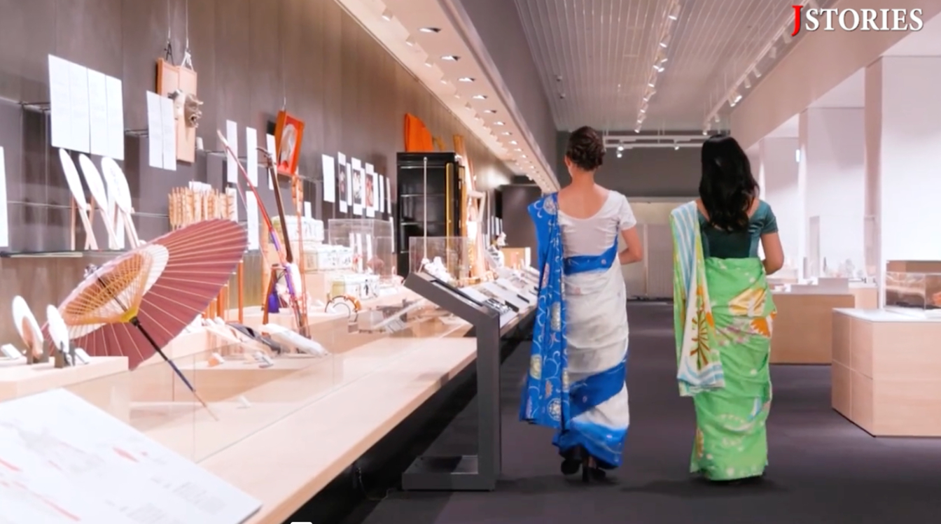 The Kyoto saris being worn&nbsp;&nbsp;