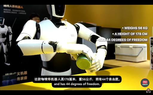 Humanoid barista robot&nbsp; &nbsp; &nbsp;Source: PRO ROBOT