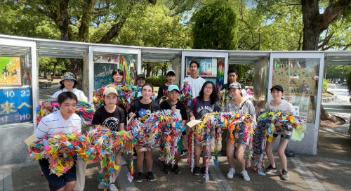 Letting a thousand cranes fly: Hiroshima students promote international peace through origami