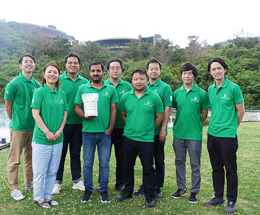 Gurjar (center) with staff from the EF Polymer Japan subsidiary that was set up in 2020. Source: EF Polymer