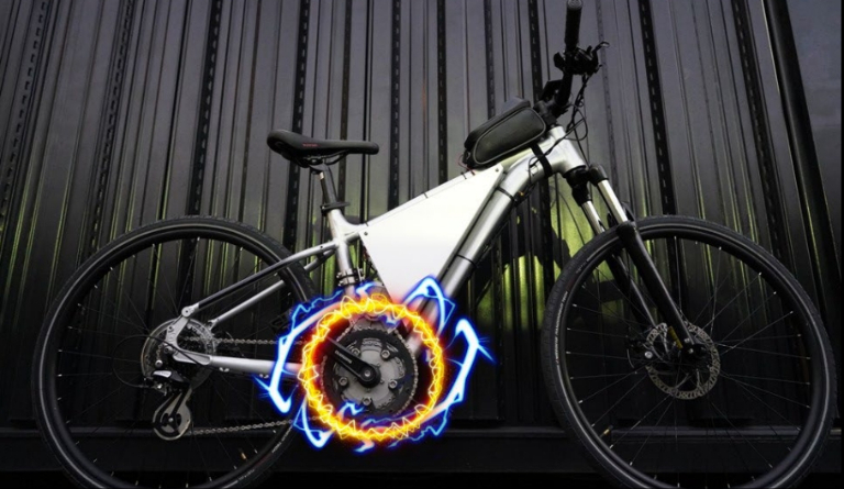 An electrically assisted bicycle that can recharge even going uphill