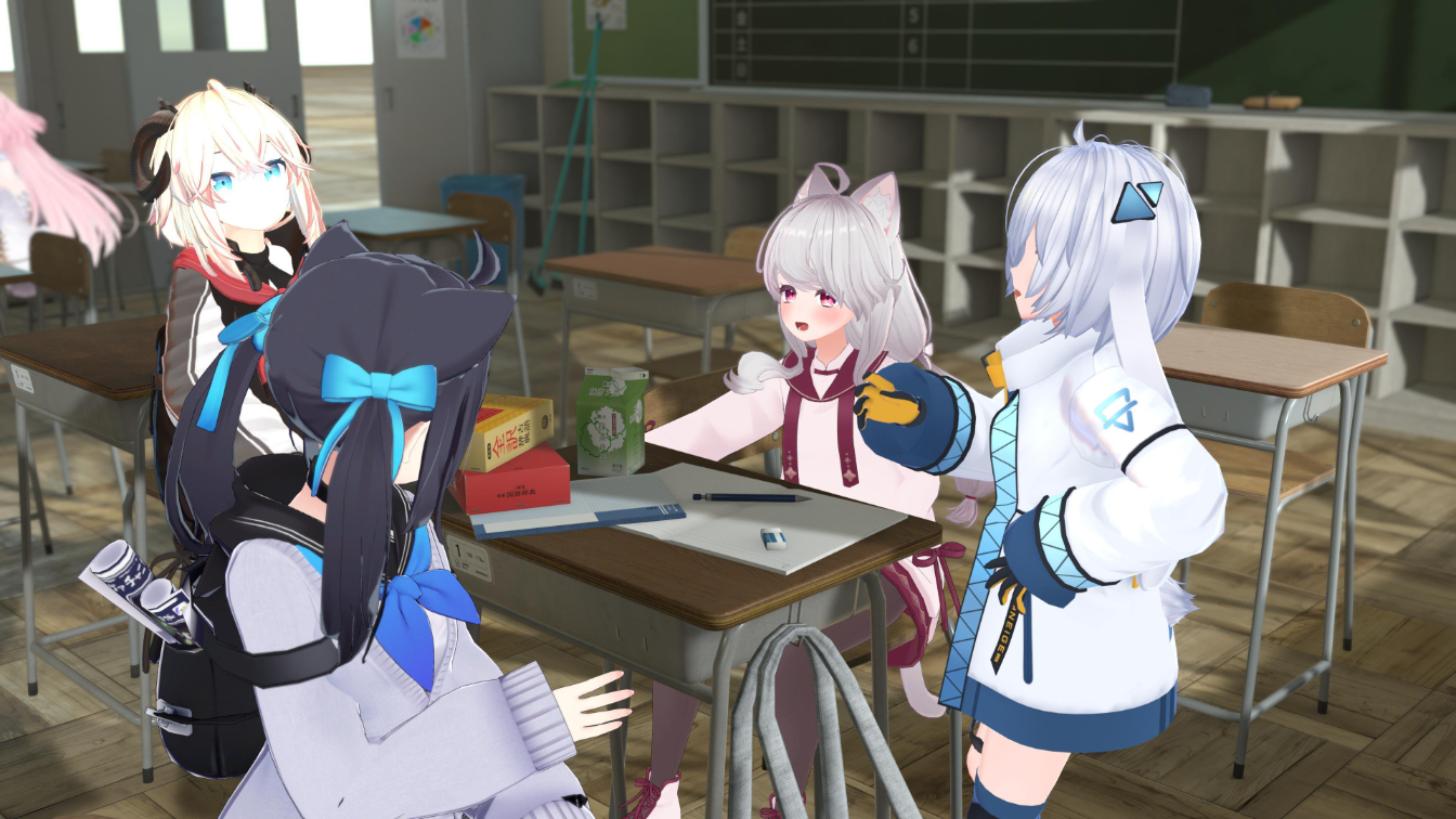 An example image of a classroom in the metaverse.&nbsp; &nbsp; &nbsp; Source: AOMINEXT