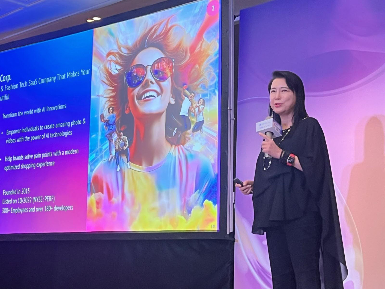 Alice Chang, founder and CEO of beauty-tech pioneer Perfect Corp., provided hands-on advice on scaling globally and navigating IPOs. Perfect Corp. went public as a unicorn on the New York Stock Exchange in 2022